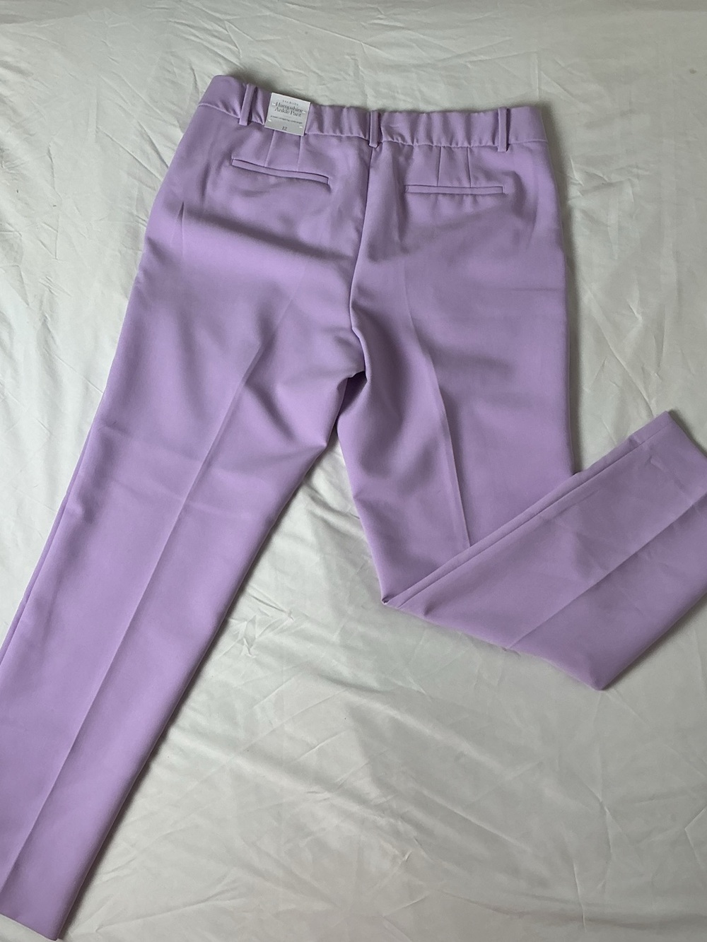 Talbots Hampshire Ankle Pant Size 12 Lilac Lavender Purple NWT - Picture 9 of 10
